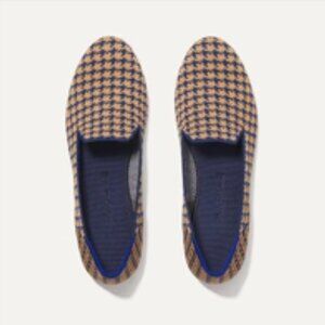 Rothy's The Loafer: Sapphire & Camel Houndstooth - Size 11 (Discontinued)